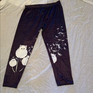 Dandelion cat leggings